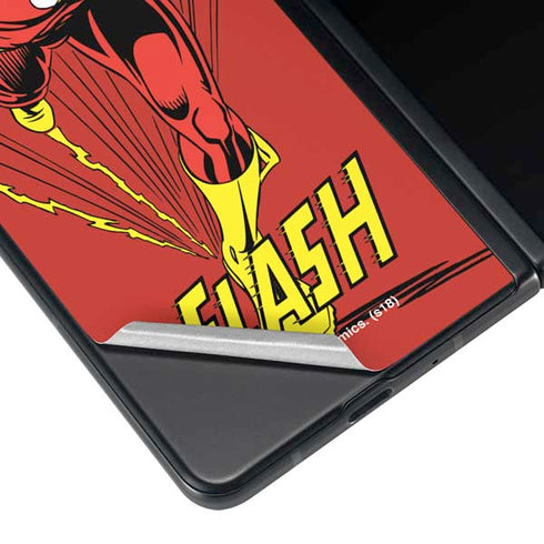 DC Comics The Flash Classic Action Pose Art Galaxy Z Fold4 5G Skin